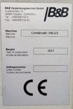 B&B Combimatic 700-2/3 packaging machine year 2017 - Image 14